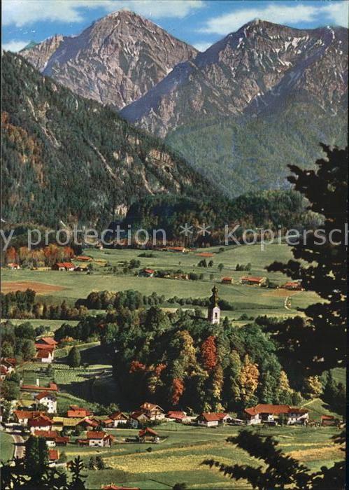 Ruhpolding Bayern mit Sonntagshorn und Reifelberge