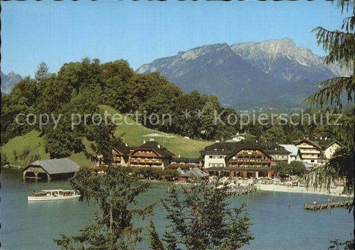 Koenigsee Berchtesgaden Seelaende mit Untersberg