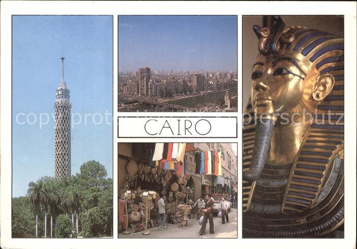 Cairo Egypt Minarett Stadtblick Bazar Goldene Maske des Tut Anch Amun