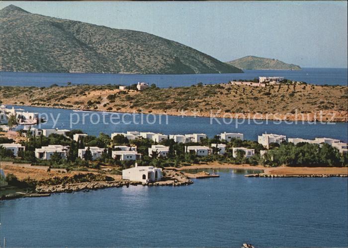 Kreta Crete Minos Beach Insel mit Hagios Nikolaos Kirche