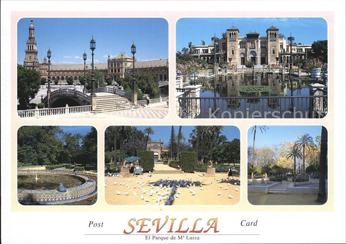 Sevilla Andalucia El Parque de Ma Luisa Combinada
