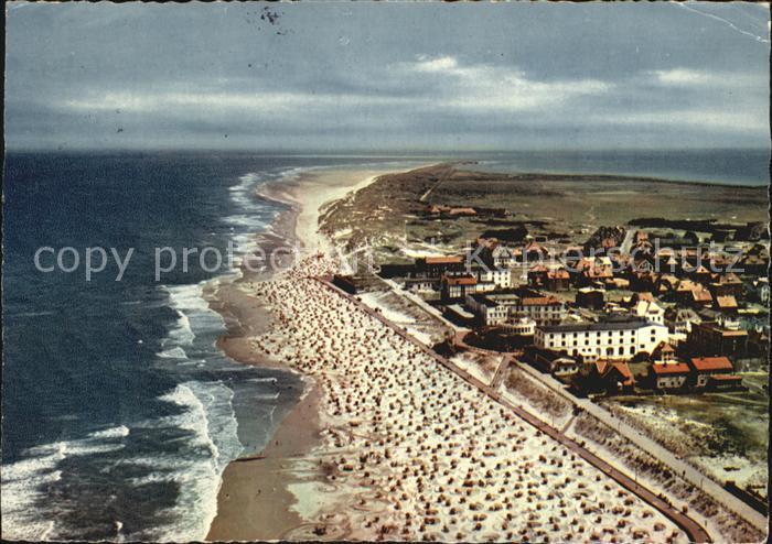 Wangerooge Nordseebad Strand Fliegeraufnahme