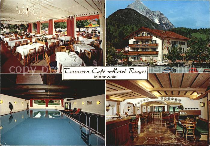 Mittenwald Bayern Terrassen-Cafe Hotel Rieger