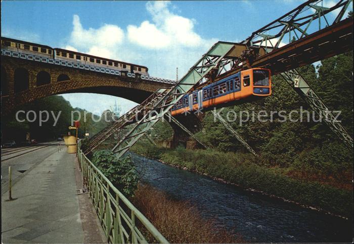 WUPPERTAL NRW Sonnborner Bruecke Schwebebahn