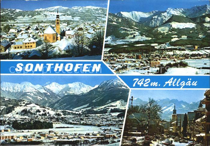 Sonthofen Oberallgaeu Stadtansichten Winter