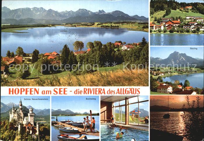 Hopfen See Schloss Neuschwanstein Bootssteg Saeuling