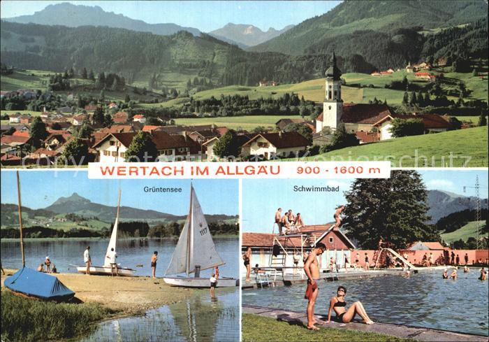 Wertach Gruentensee Schwimmbad Panorama