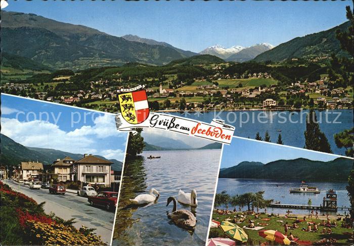 Seeboden Millstaettersee Panorama Millstaetter See Strand