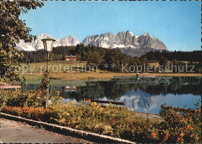 Schwarzsee Tirol Kaisergebirge Uferpromenade