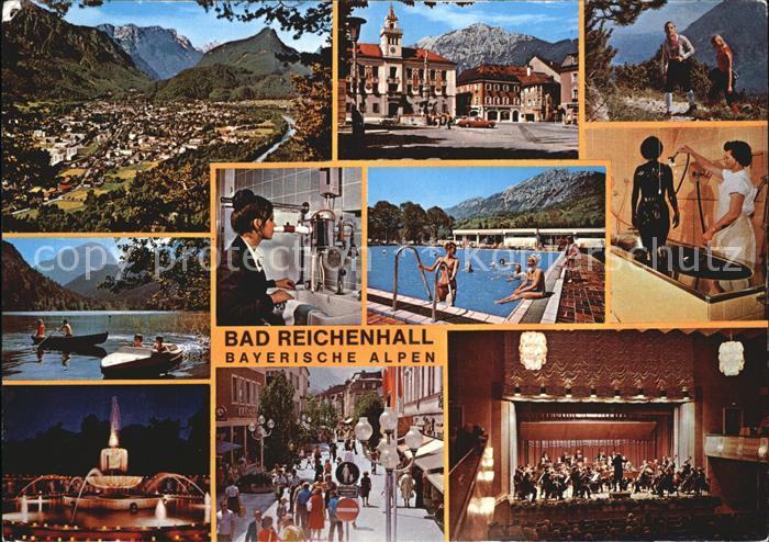 Bad Reichenhall Schwimmbad Theater Kurklinik Springbrunnen Marktplatz