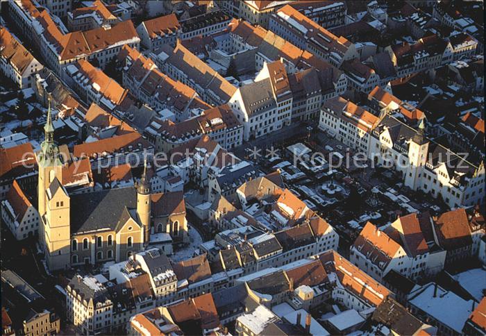 Freiberg Sachsen Petrikirche Obermarkt Rathaus Luftbild