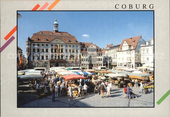 Coburg Bayern Marktplatz Rathaus