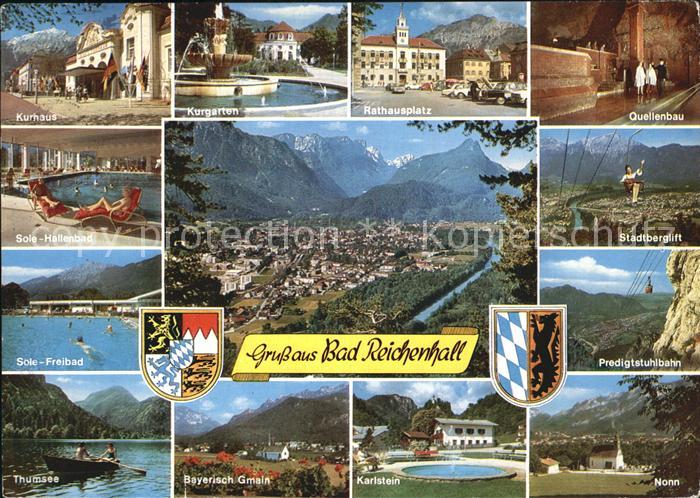 Bad Reichenhall Kurhaus Kurgarten Rathausplatz Quellenbau Sole Freibad Thumsee