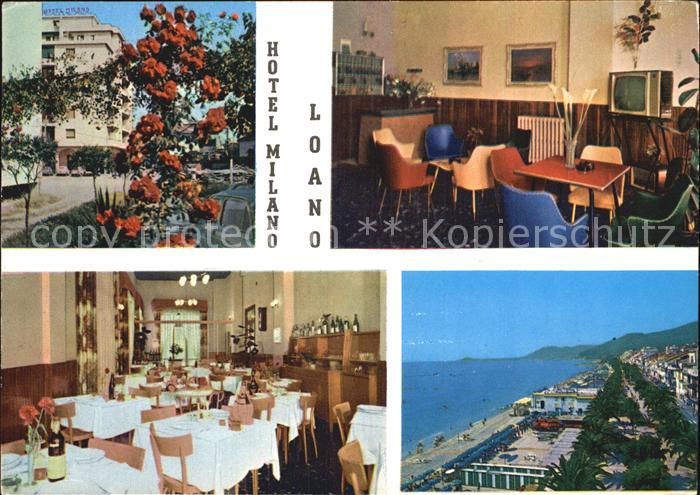 Loano Hotel Milano Speiseraum Fernsehraum Panorama