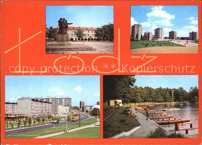Litzmannstadt Lodz Denkmal Park mit Teic und Fontaene