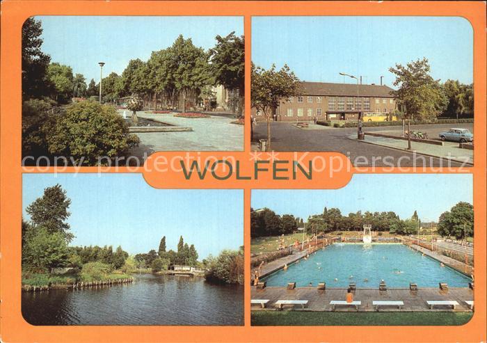 Wolfen Bitterfeld  Lepziger Strasse Bahnhof Schwimmbad