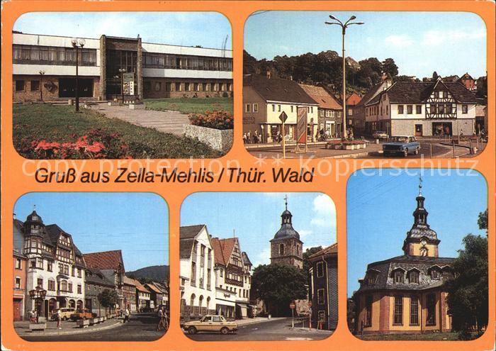 Zella-Mehlis Haus des Volkes Karl Marx Platz Kirche Sankt Blasi