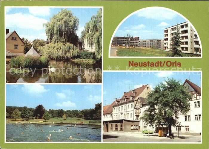 Neustadt Orla Am Gamsenteich Neubaugebiet Schwimmbad Markt
