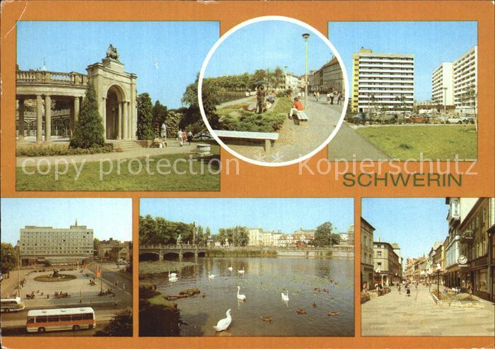 Schwerin Mecklenburg Schloss Innenhof Am Pfaffenteich Grosser Dreesch Schlosstei