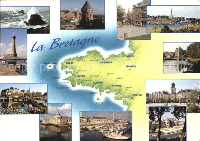 Bretagne Region Hafen Leuchtturm