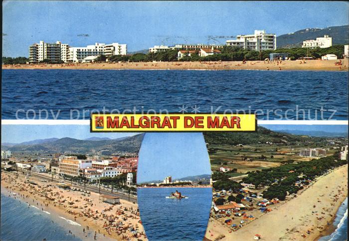 Malgrat de Mar Strand Fliegeraufnahme