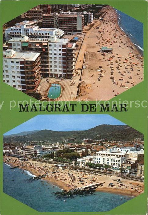 Malgrat de Mar Strand Fliegeraufnahme