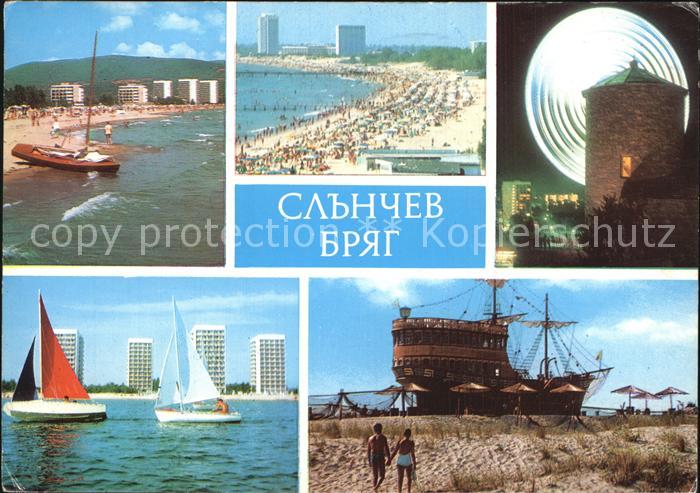 Slantschev Brjag Altes Boot Burg Strand Segelboote