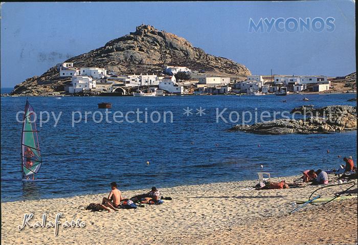 Mykonos Kykladeninsel aegaeis Strand