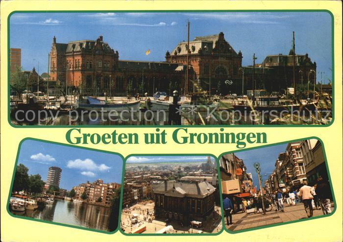 Groningen Hafen Gebaeude Fussgaengerzone