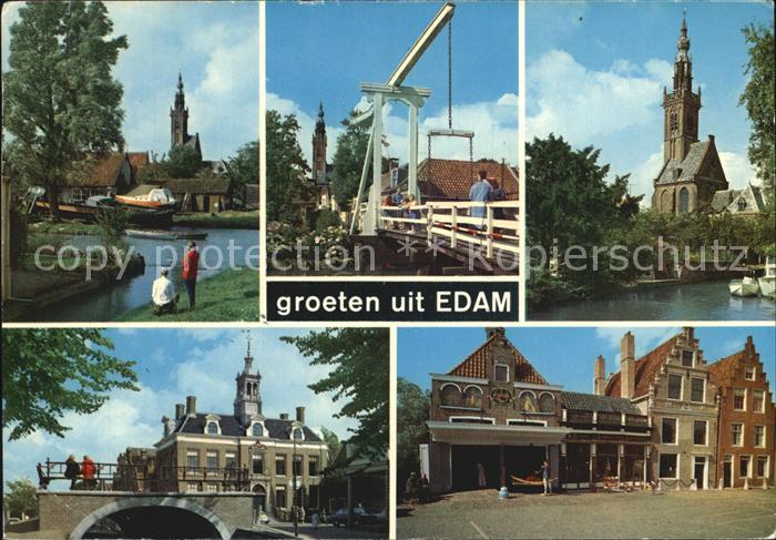 Edam Kirche Kanal Bruecke
