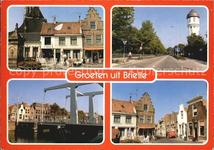 Brielle Niederlande Restaurant Wasserturm Ortsmotiv Hebebruecke