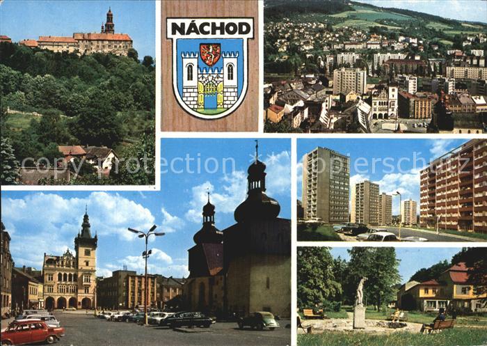 Nachod Tschechien Schloss Platz Hochhaeuser