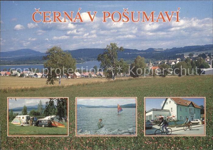 Cerna v Posumavi Panorama Lipno Stausee Camping Windsurfen