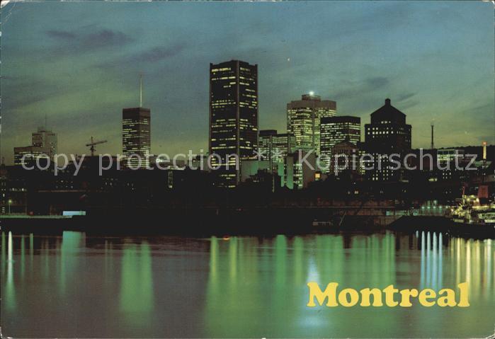 Montreal Quebec Coucher du soleil Gratte-ciel Port Skyline