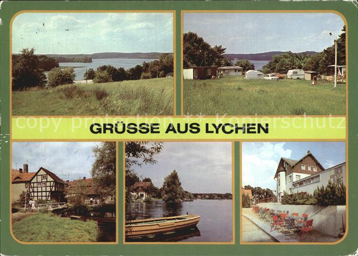 Lychen Grosser Lychensee Campingplatz Malerwinkel Oberpfuhlsee FDGB Erholungshei