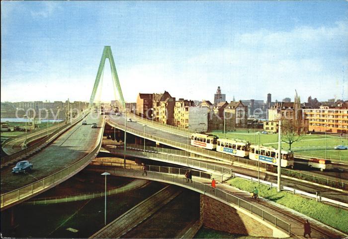 Koeln Rhein Severinsbruecke Strassenbahn