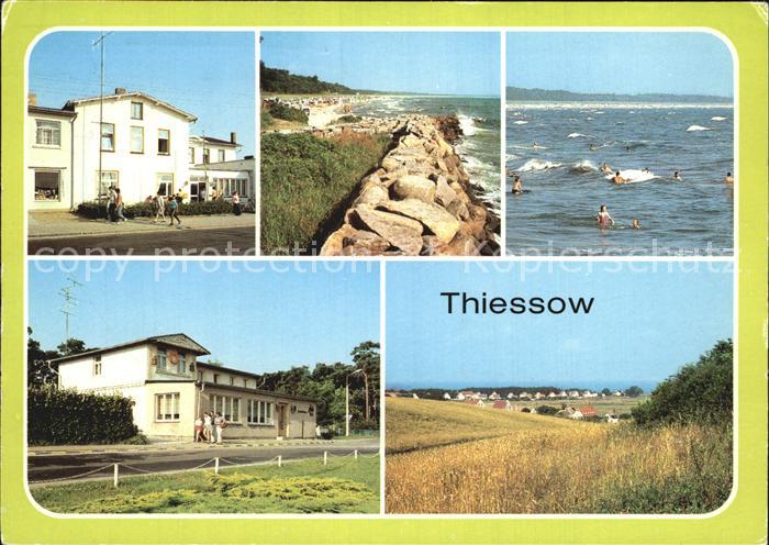 Thiessow Ostseebad Ruegen FDGB Erholungsheim Max Dreyer Strand Badeleben FDGB Ga