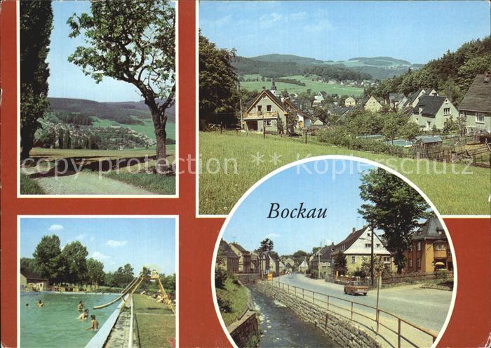 Bockau Erzgebirgskreis Teilansichten Freibad Karl Marx Strasse