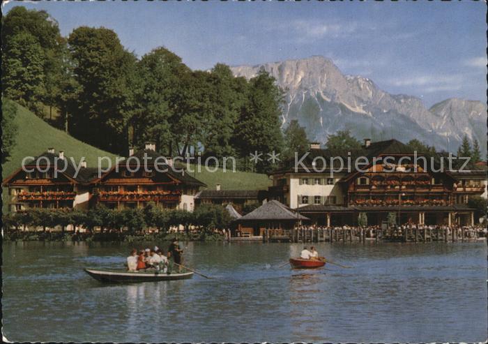 BERCHTESGADEN Bayern Hotel Restaurant Schiffmeister am Koenigssee mit Untersberg