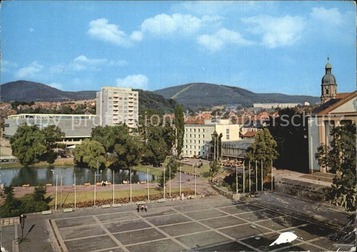 Suhl Thueringer Wald Warenhaus Centrum Wohnhochhaus Interhotel Thueringen Touris