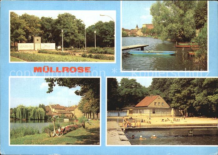 Muellrose Gedenkstein Badestrand am See Uferpromenade