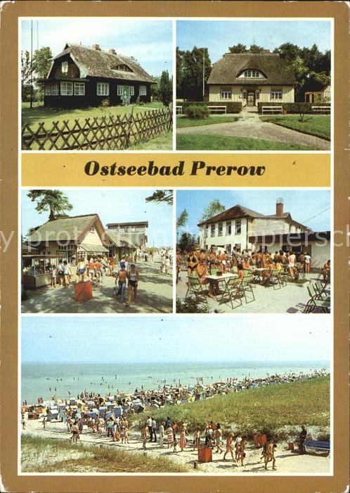Prerow Ostseebad Rohrgedeckter Katen Rat der Gemeinde Strand HO Gaststaette Duen