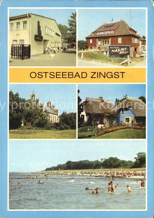 Zingst Ostseebad FDGB Urlauberrestaurant Kurhaus Peter und Paul Kirche Katen Sto