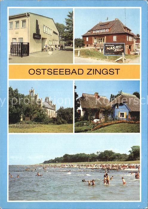 Zingst Ostseebad FDGB Urlauberrestaurant Kurhaus Kirche Katen Stoertebekerstrass