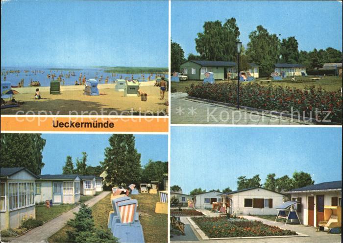 Ueckermuende Mecklenburg Vorpommern Badestrand Kleines Haff Ferienzentrum Bungal