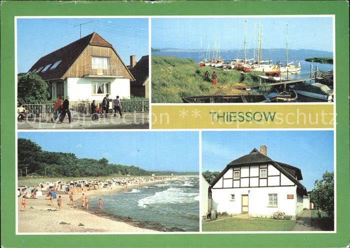 Thiessow Ostseebad Ruegen Betriebsferienheime Hafen Strand