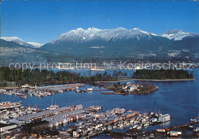Vancouver British Columbia Coal Harbour part of Stanley Park Burrard Inlet Air v