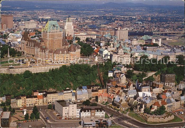 Quebec The old city Air view