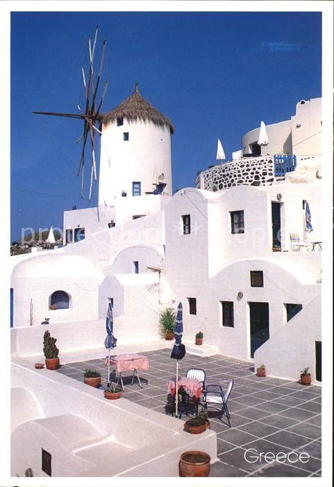 Santorin Thira Thera Teilansicht Windmuehle
