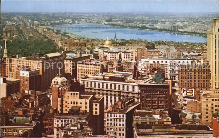 Boston Massachusetts Charles River Custom House Tower Luftaufnahme